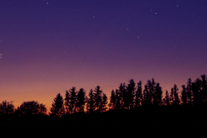 Night sky with moon