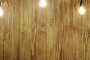 Lights with a wood wall